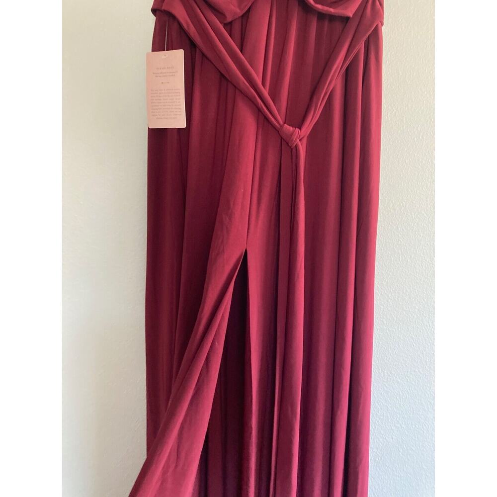BHLDN Dress Mendoza Maxi Red Burgundy Women 14‎ Formal Wedding Holiday Modest - Picture 11 of 15